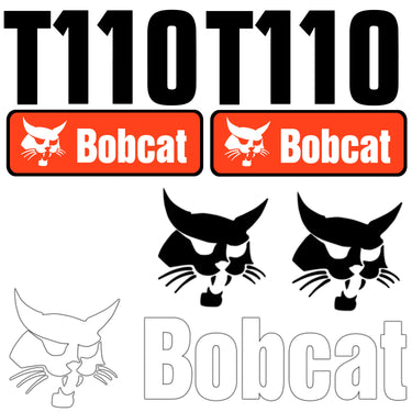 FITS T110 BOBCAT REPLACEMENT DECAL STICKER - OUTDOOR DURABLE LAMINATE